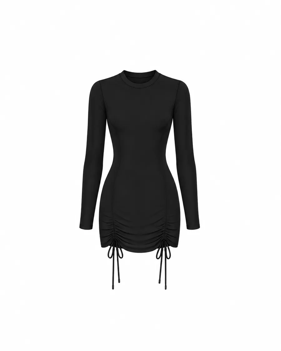 T-Shirt Dress in Black Orchid